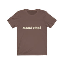 Load image into Gallery viewer, Mamá Tingó Tee* - white letters - Love My Brown Skin Melanin Apparel
