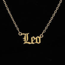 Load image into Gallery viewer, Pendant - Zodiac Pendant &amp; Necklace with Antique Font - Love My Brown Skin Melanin Apparel
