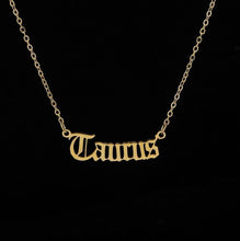 Load image into Gallery viewer, Pendant - Zodiac Pendant &amp; Necklace with Antique Font - Love My Brown Skin Melanin Apparel
