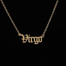 Load image into Gallery viewer, Pendant - Zodiac Pendant &amp; Necklace with Antique Font - Love My Brown Skin Melanin Apparel
