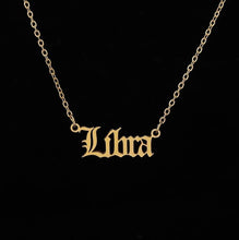 Load image into Gallery viewer, Pendant - Zodiac Pendant &amp; Necklace with Antique Font - Love My Brown Skin Melanin Apparel
