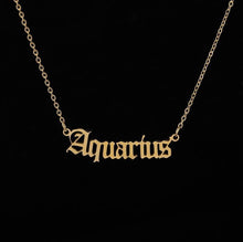 Load image into Gallery viewer, Pendant - Zodiac Pendant &amp; Necklace with Antique Font - Love My Brown Skin Melanin Apparel
