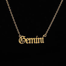 Load image into Gallery viewer, Pendant - Zodiac Pendant &amp; Necklace with Antique Font - Love My Brown Skin Melanin Apparel
